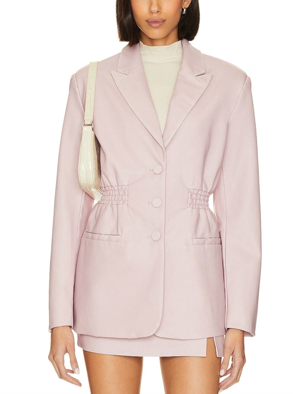 Steve Madden Purple Faux Leather Blazer Lavender SMALL Tailored Career $99 NEW